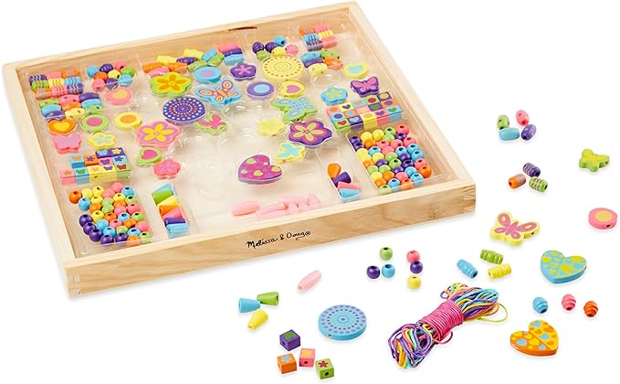 Melissa & Doug Created by Me! Bead Bouquet Deluxe Wooden Bead Set With 220+ Beads for Jewelry-Making