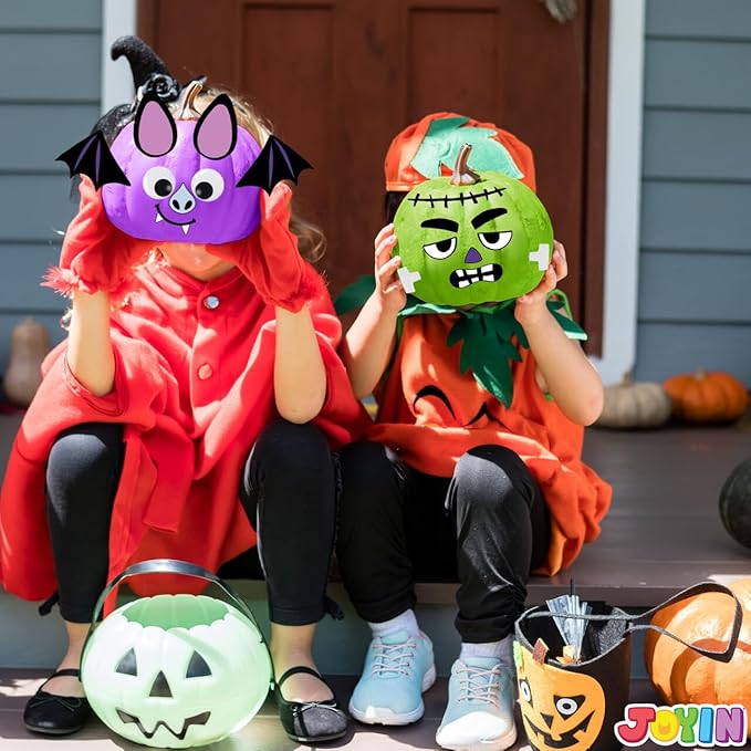 Klever Kits Halloween Pumpkin Decorating Kit, Halloween Arts and Craft Party Favors for Kids, Pumpkin Painting Kits Party Supplies, Halloween DIY Coloring Pumpkin Decorations, School Activities Games