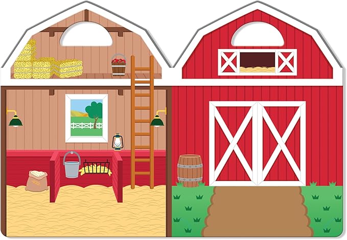 Melissa & Doug Puffy Sticker Play Set - On the Farm - 52 Reusable Stickers, 2 Fold-Out Scenes - FSC Certified
