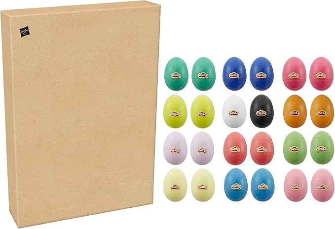 Play-Doh Eggs 24-Pack of Non-Toxic Modeling Compound for Kids 2 Years and Up for Party Favors, Easter Basket Stuffers, Pinata Toys, and More (Amazon Exclusive)