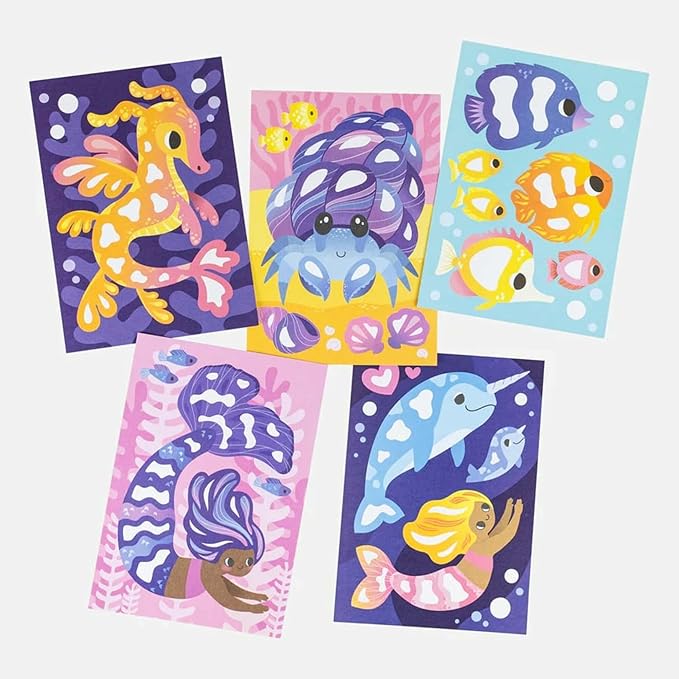Tiger Tribe: Foil Art - Ocean Magic - Activity Set, Foil Sheets, Art Cards, Ocean Themed Illustrations, Create Underwater Wonderland, Kids Ages 5+