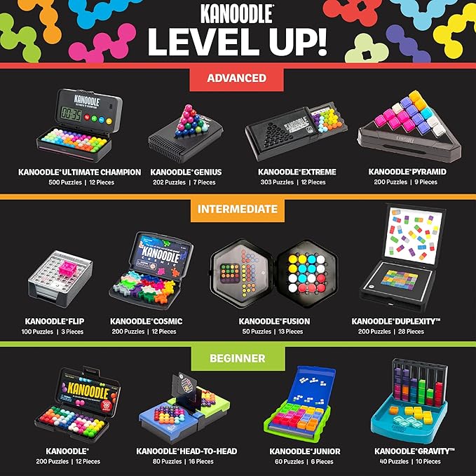 Educational Insights Kanoodle Head-to-Head Puzzle for 2 Players - Brain Teaser Game for Kids, Teens and Adults, Puzzle Games for Kids Ages 7+