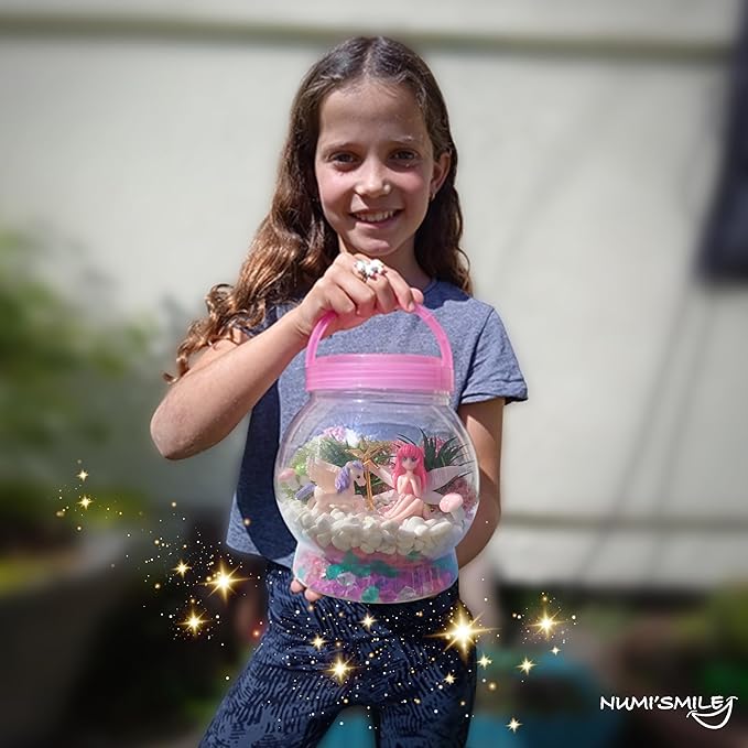Make Your Own Light-Up Fairy & Unicorn Terrarium Arts and Crafts for Kids, Fairy Gifts for Girls Ages 4 5 6 7 8 9 10 Years, Best DIY Art Set, Unicorns Gifts & Little Girls Fairy Toys Birthday Present