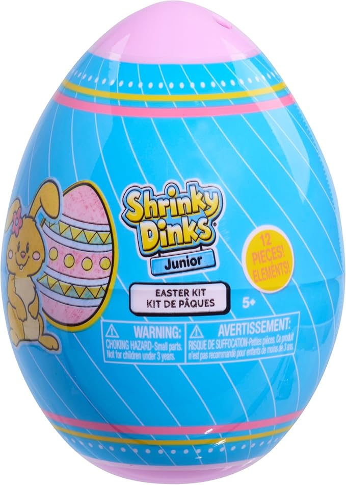 Just Play Shrinky Dinks Easter Kit, 12-Pieces, Kids Art and Craft Activity Set, Kids Toys for Ages 5 Up