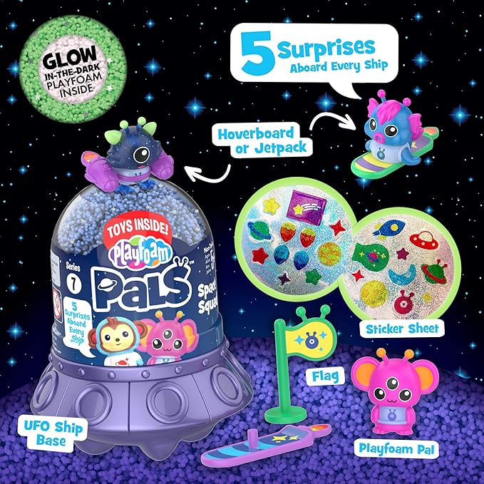 Educational Insights Playfoam Pals Space Squad 6-Pack, Fidget, Sensory Toy for Boys & Girls, Ages 3+