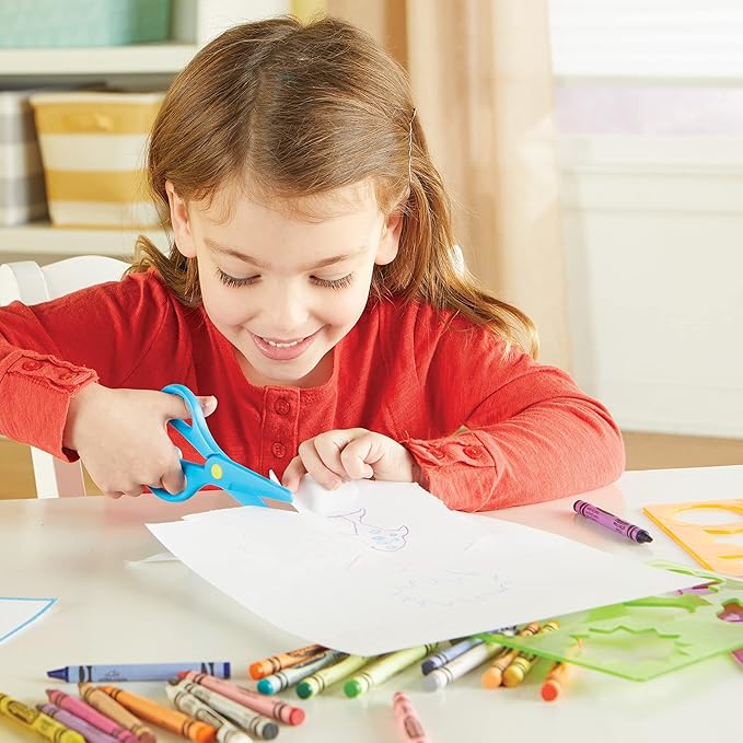 Learning Resources Trace Ace Scissor Skills Set - 7 Pieces, Ages 3+ Toddler Learning Supplies, Homeschool and Classroom Activities, Fine Motor Tools for Toddlers