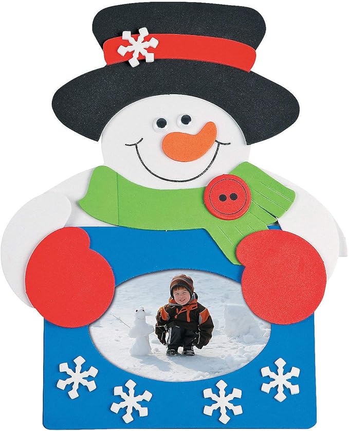 Snowman Picture Magnet Craft Kit -50 Pc - Crafts for Kids and Fun Home Activities