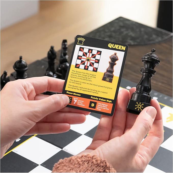 Spin Master Games, Chess Made Simple, Learn to Play Strategy Board Games for Beginners, Chess, 2 Players, for Kids Ages 8 & Up