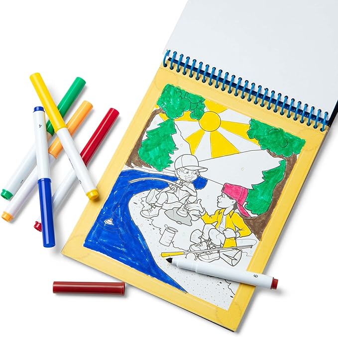 Melissa & Doug On the Go Color by Numbers Kids' Design Boards: Playtime, Construction, Sports, and More - Party Favors, Stocking Stuffers, Travel Toys, Coloring Books For Kids Ages 5+