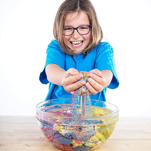 Steve Spangler Science Magic Sand, 227g, Blue – Colored Play Sand That Never Gets Wet, Exciting STEM Activity, Learn and Teach About Water Molecules for Home and Classroom Use