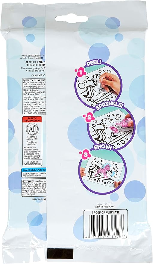 Crayola Unicorn Creatures Sprinkle Art, Craft for Girls & Boys, Gift, Age 5+