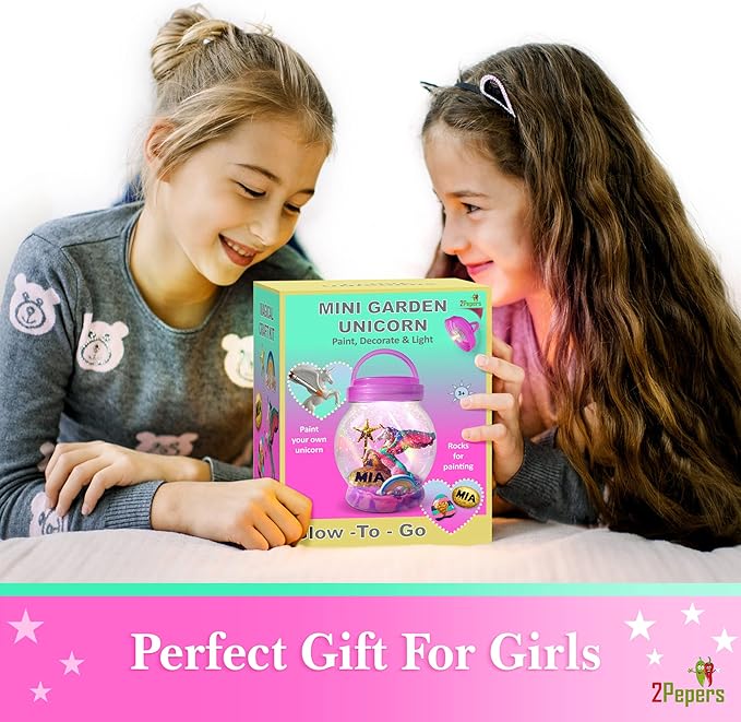Make Your Own Unicorn Night Light Arts and Crafts for Kids, DIY Unicorns Gifts for Girls Ages 2 3 4 5 6 7 8 Years Old, Kids Art Kit Project