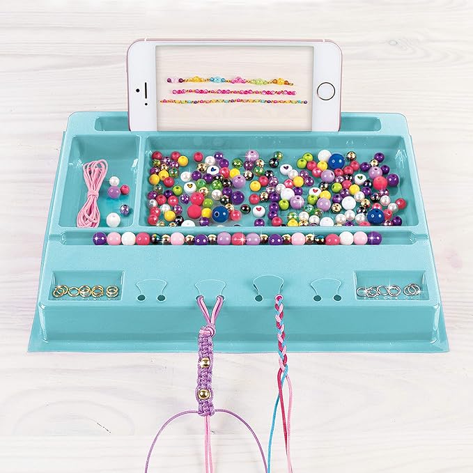 Make It Real - Mega Jewelry Studio - DIY Bead Necklace and Bracelet Making Kit for Tween Girls - Arts and Crafts Kit with Beads and Charms for Unique Jewelry Making - Includes Case