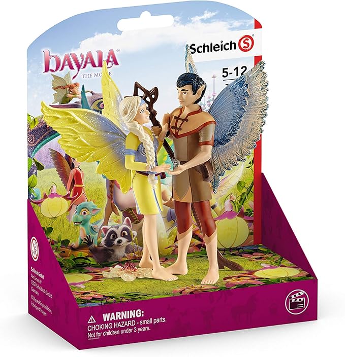 Schleich bayala Movie, Fairy Princess and The Unicorn Character Toys, Fairy Sera and Jaro Figurines, Ages 5+