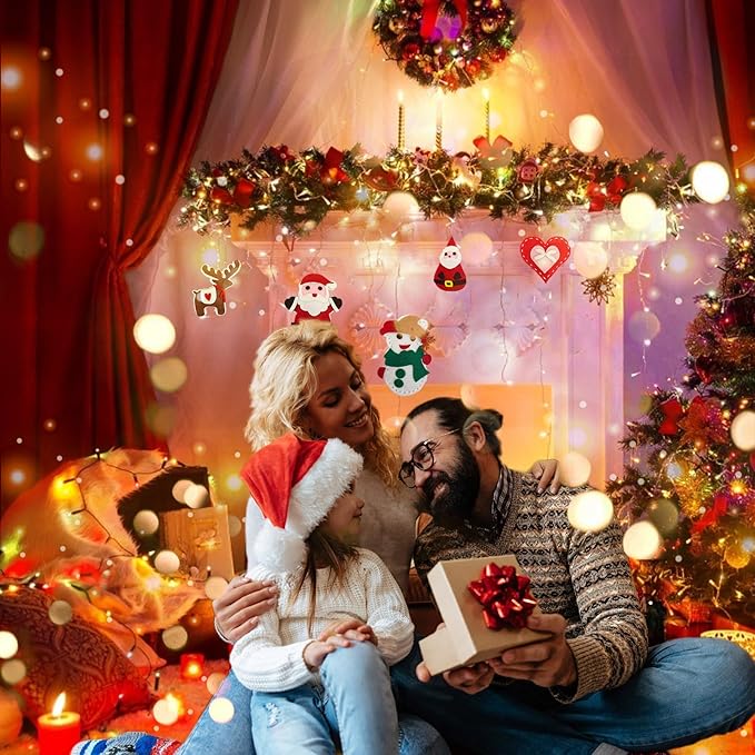 Jtnohx Sewing Kit for Kids, Felt Christmas Ornaments Set, 5 Sets DIY Craft Kits - Christmas Deer, Santa Claus, Snowman, Heart, Christmas Tree Decor for Home Party Decorations