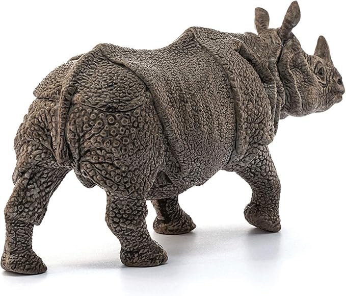 Schleich Wild Life, Animal Figurine, Animal Toys for Boys and Girls 3-8 Years Old, Indian Rhinoceros, Ages 3+