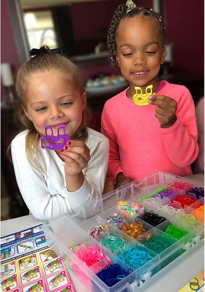 Rainbow Loom® Loomi-Pals™ MEGA Set, Features 60 Cute Assorted LP Charms, The New RL2.0, Happy Looms, Hooks, Alpha & Pony Beads, 5600 Colorful Bands All in a Carrying Case for Boys and Girls 7+