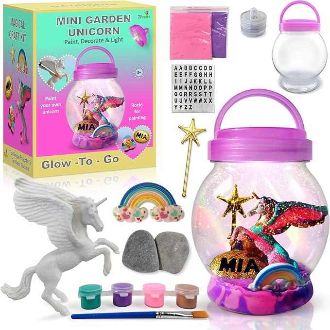 Make Your Own Unicorn Night Light Arts and Crafts for Kids, DIY Unicorns Gifts for Girls Ages 2 3 4 5 6 7 8 Years Old, Kids Art Kit Project