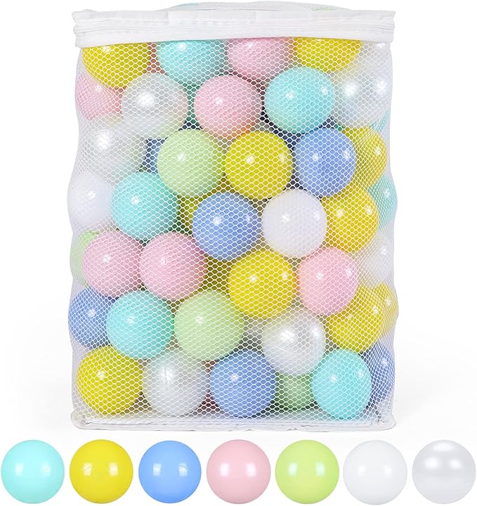 GOGOSO Ball Pit Balls for Toddles, Kids Plastic Balls for BallPit, Pool, Baby Party Accessories, Birthday Decoration 50 100 200 500 1000