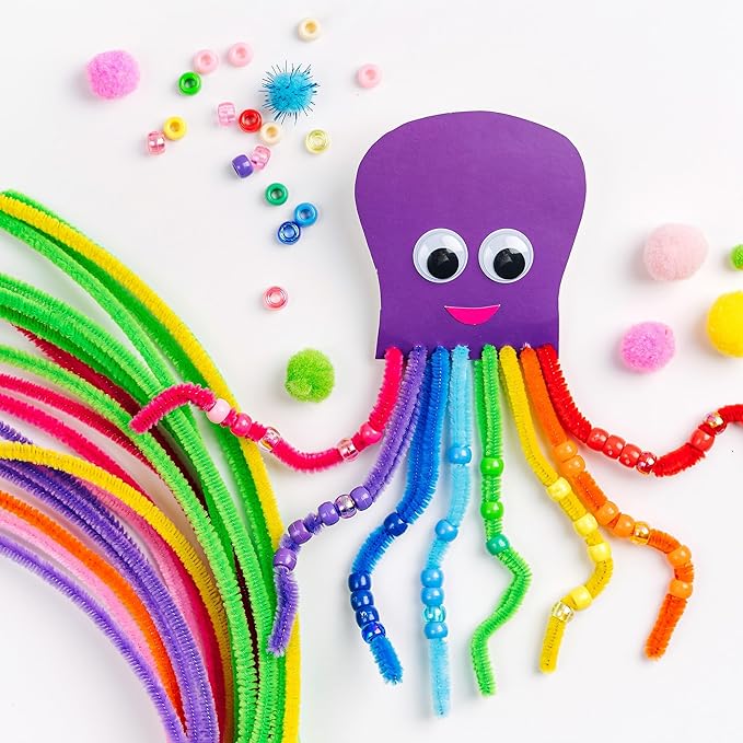 Dan&Darci Arts and Crafts Vault - Craft Supplies Kit in a Box for Kids Ages 4 5 6 7 8 9 10 11 & 12 Year Old Girls & Boys - Crafting Set Kits - Easter Gift Ideas for Kid Art Activity Gifts