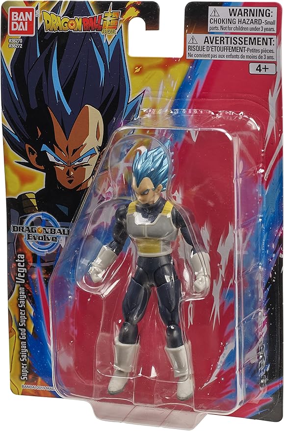 Bandai Namco - Dragon Ball Super - Super Saiyan Blue Vegeta, Dragon Ball Evolve 5" Action Figure