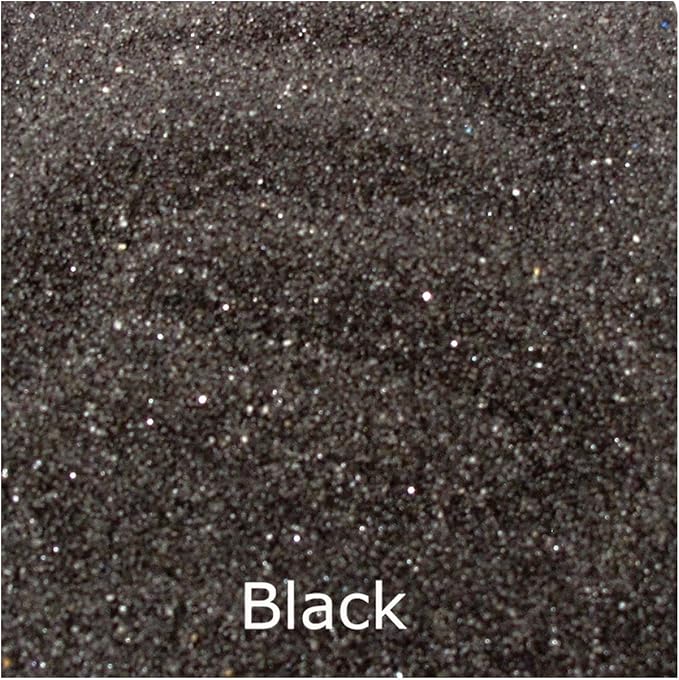 ACTIVA Deep Black Scenic Colored Sand, 25lb (11.3kg) | Vibrant, Fine Grain Colorfast Sand for Arts & Crafts