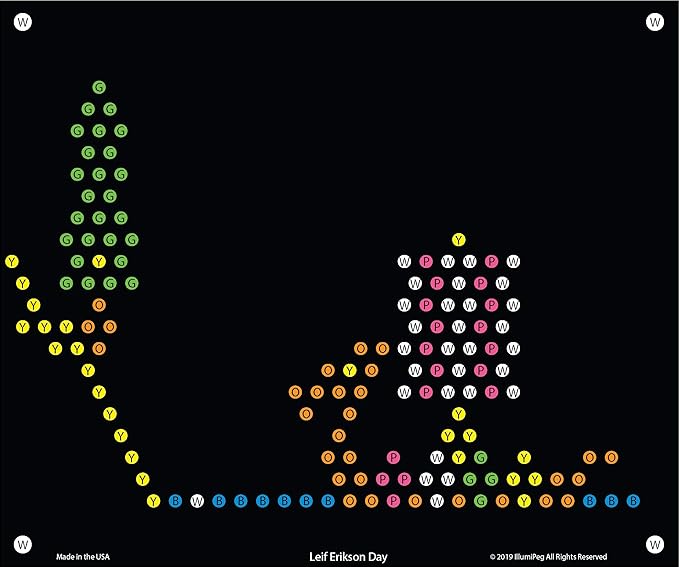Holiday Refill templates for Basic Fun Lite Brite Ultimate Classic (10 Sheets, 7x8)