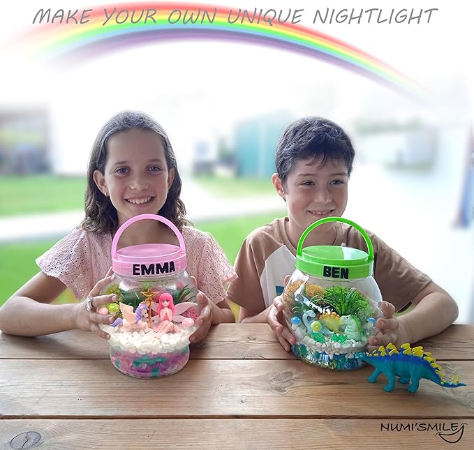 Make Your Own Light-Up Fairy & Unicorn Terrarium Arts and Crafts for Kids, Fairy Gifts for Girls Ages 4 5 6 7 8 9 10 Years, Best DIY Art Set, Unicorns Gifts & Little Girls Fairy Toys Birthday Present