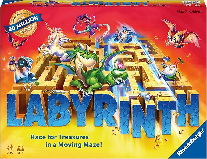 Ravensburger Labyrinth - Enthralling Family Board Game | Ideal for Kids and Adults Aged 7 and Up | Offers Great Replay Value | Designed for 2-4 Players | Globally Celebrated | ASIN: 26448