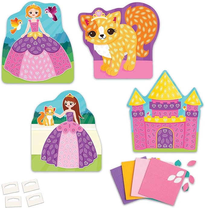 ORB My First Sticky Mosaics Princesses, Purple/Pink/Yellow/Blue, 9.5" x 1.5" x 9.5" (50955-00)