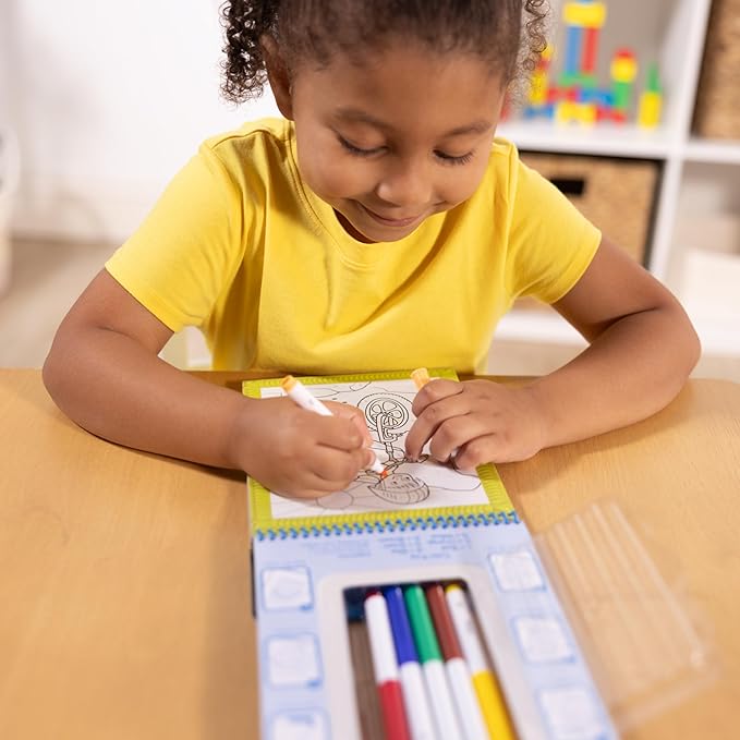 Melissa & Doug On the Go Color by Numbers Kids' Design Boards: Playtime, Construction, Sports, and More - Party Favors, Stocking Stuffers, Travel Toys, Coloring Books For Kids Ages 5+