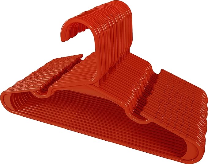 Utopia Home 40 Pack Kids Hangers - 11.5 Inch Plastic Baby Hangers for Closet - Childrens Hanger for Clothes & Infant Hanger for Closet - Ideal for Everyday Standard Use (Red)