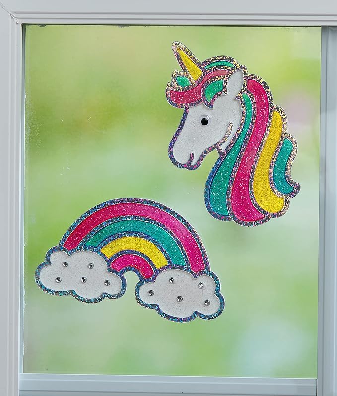 Creativity for Kids Window Art Craft Kit: Magical - Create Your Own Window Art- Unicorn Suncatcher Kit for Kids