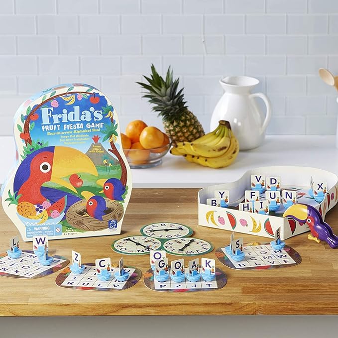 Educational Insights Frida's Fruit Fiesta Alphabet Game, Letter Recognition & Fine Motor Skills Board Game for Preschoolers & Toddlers, Up to 3 Players, Fun Family Game for Kids Ages 4+