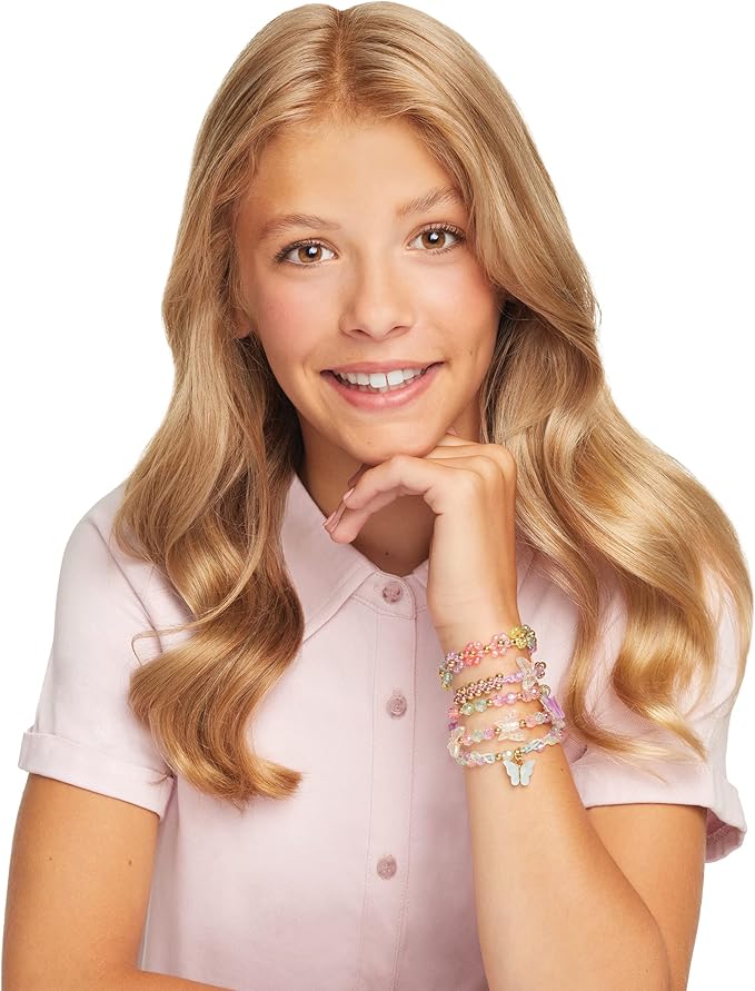 Make It Real: Butterfly Jewelry Set - Create 7 Pieces of Jewelry, 281 Pieces, Includes Play Tray, DIY All-in-One Kit, Tweens & Girls, Arts & Crafts, Kids Ages 8+