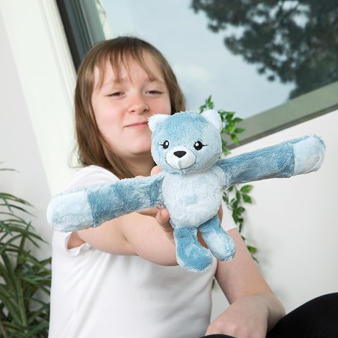 Hug Babies Cute Mini Plush Stuffed Animal Bracelet for Kids | Soft & Cuddly Portable Comfort Adorable On-The-Go Companion for Travel School & Adventures Ages 2+ (Frankie The Cat)