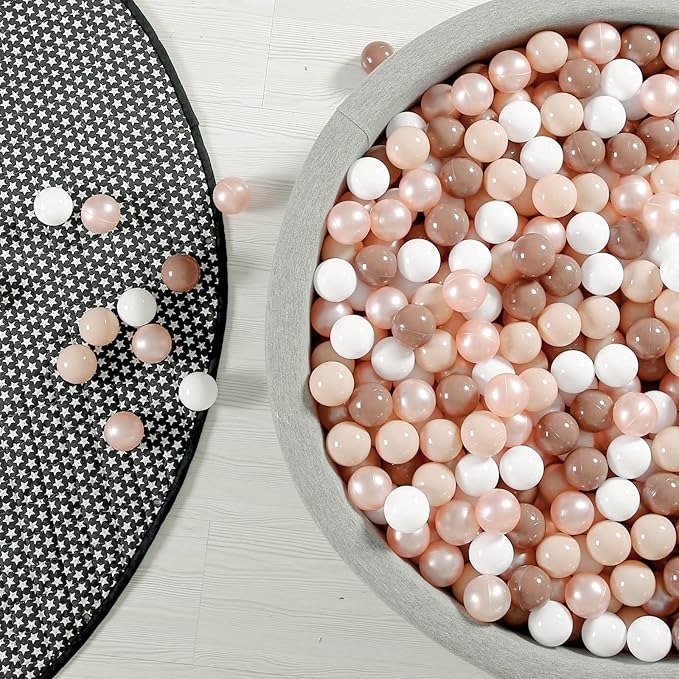 GOGOSO Baby Ball Pit Balls Pack of 100 for Toddlers - BPA&Phthalate Free Non-Toxic Crush Proof Ocean Ball Soft Plastic Balls for 1 2 3 4 5Years Toddlers Baby Kids Birthday Pool Tent Party