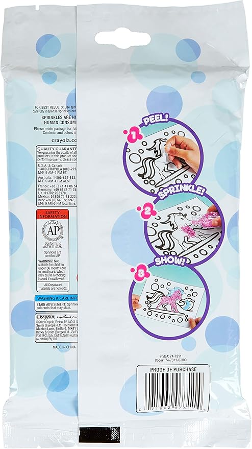 Crayola Sprinkle Art Say What Activity Kit, Word Art, Gift for Girls, Age 5, 6, 7, 8