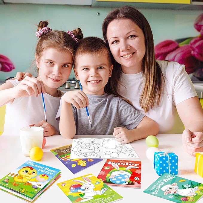 Easter Day Coloring Books For Kids Ages 2-4,4-8,Kids Indoor Activities at Home Party Favors Supplies 32 Pack