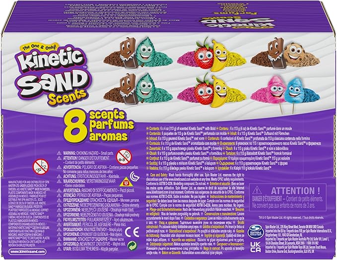 Kinetic Sand Scents, Ice Cream Cone Container, 6-Pack with 24oz of All-Natural Scented Play Sand (Amazon Exclusive), Sensory Toys for Ages 3 and up