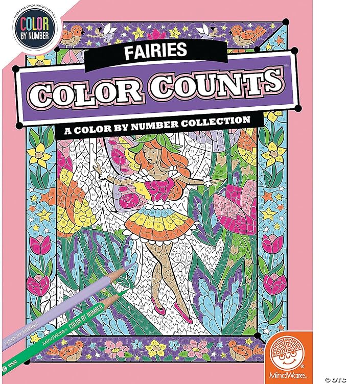 MindWare Color By Number Color Counts (Fairies)
