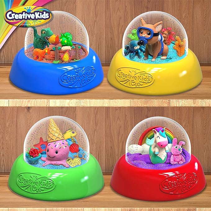 Make Your Own Water Globe Craft Kit for Kids – DIY Crafts Boys Girls Snow Globe Making Kit for Children - Under Sea Inspired Collectible Dog Dinosaur Unicorn Ice Cream Figurines Ages 4+