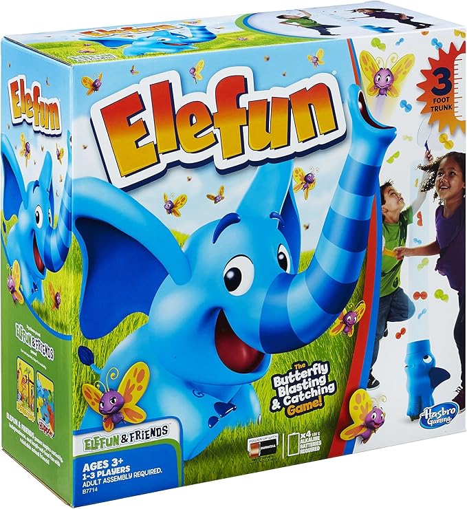 Hasbro Gaming Elefun and Friends Elefun Preschool Game With Butterflies and Music, Kids Games Ages 3 and Up, Board Games for Kids