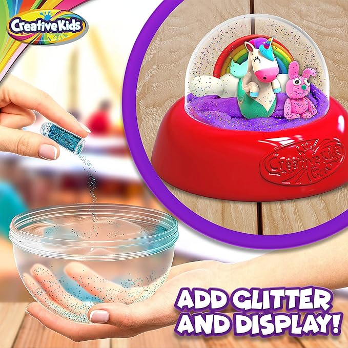 Make Your Own Water Globe Craft Kit for Kids – DIY Crafts Boys Girls Snow Globe Making Kit for Children - Under Sea Inspired Collectible Dog Dinosaur Unicorn Ice Cream Figurines Ages 4+