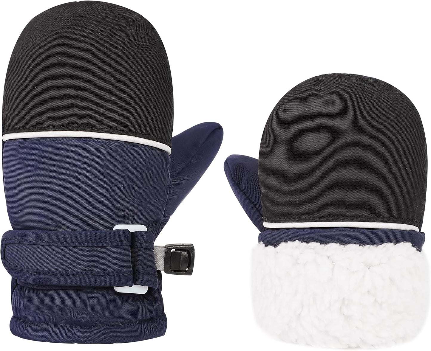 Toddler Gloves Kids Mittens Winter Warm Lined Fleece Gloves Waterproof Snow Baby Mitten for Boys Girls