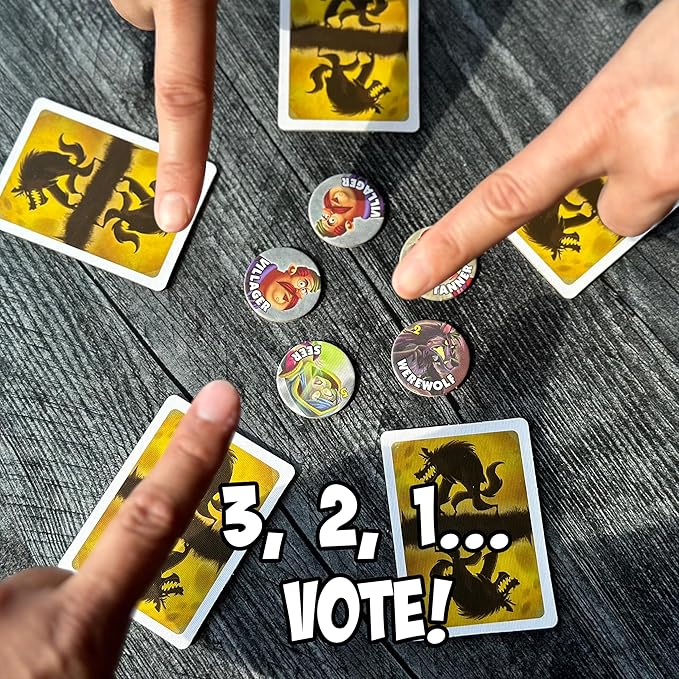 One Night Ultimate Werewolf – Fun Party Game for Kids & Adults | Engaging Social Deduction | Fast-Paced Gameplay | Hidden Roles & Bluffing