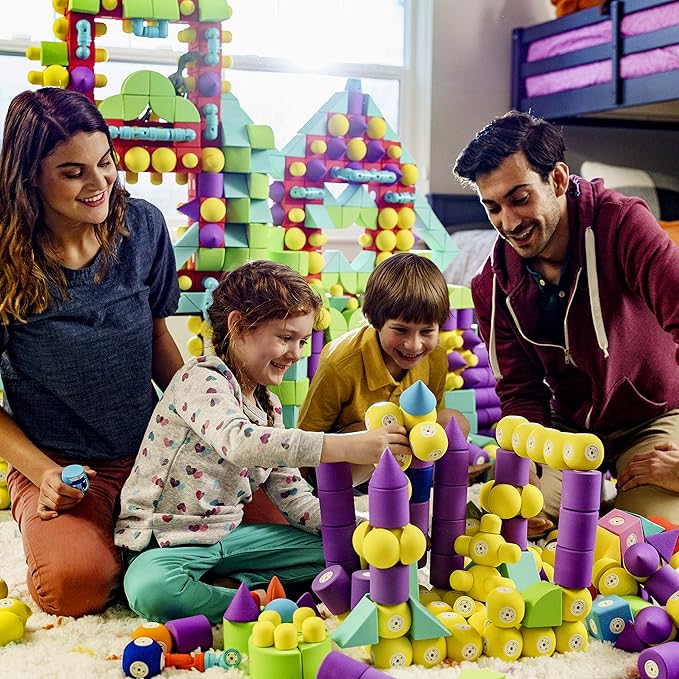 Magnetic Foam Blocks - STEM Preschool Toys for Children, Toddlers, Boys and Girls, The Ultimate Bath Toy - Airplane Set, Bath Building Blocks, Engineering Toys for Kids 3-6