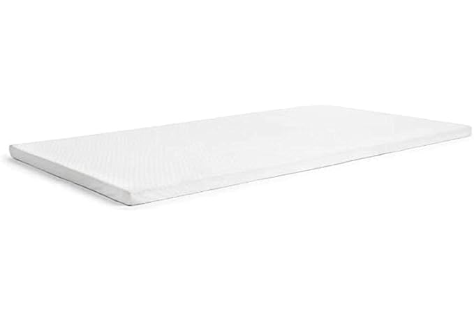 Milliard 2-Inch Ventilated Memory Foam Crib and Toddler Bed Mattress Topper with Removable Waterproof 65-Percent Cotton Non-Slip Cover - 52" x 27" x 2" White