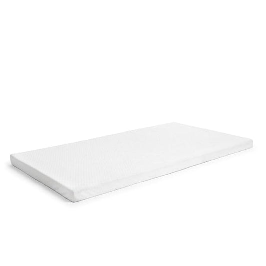 Milliard 2-Inch Ventilated Memory Foam Crib and Toddler Bed Mattress Topper with Removable Waterproof 65-Percent Cotton Non-Slip Cover - 52" x 27" x 2" White
