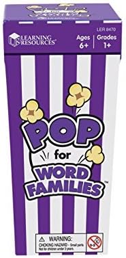 Learning Resources POP for Word Families Game, Word Families, Vocabulary and Rhyming, For 2-4 players, Ages 6+